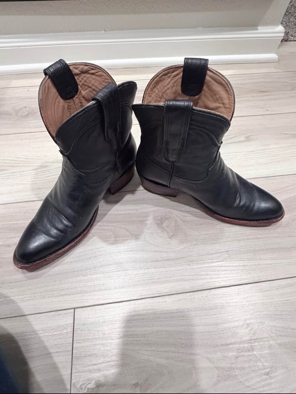Tecovas Black Leather Western Ankle Boots - Picture 3 of 7